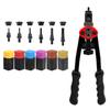 Hand Rivet Nut Tool Kit Hand Blind Riveter with 6Pcs Rivet Nuts Rivet Nut Gun Riveting Tools and Nose Pieces