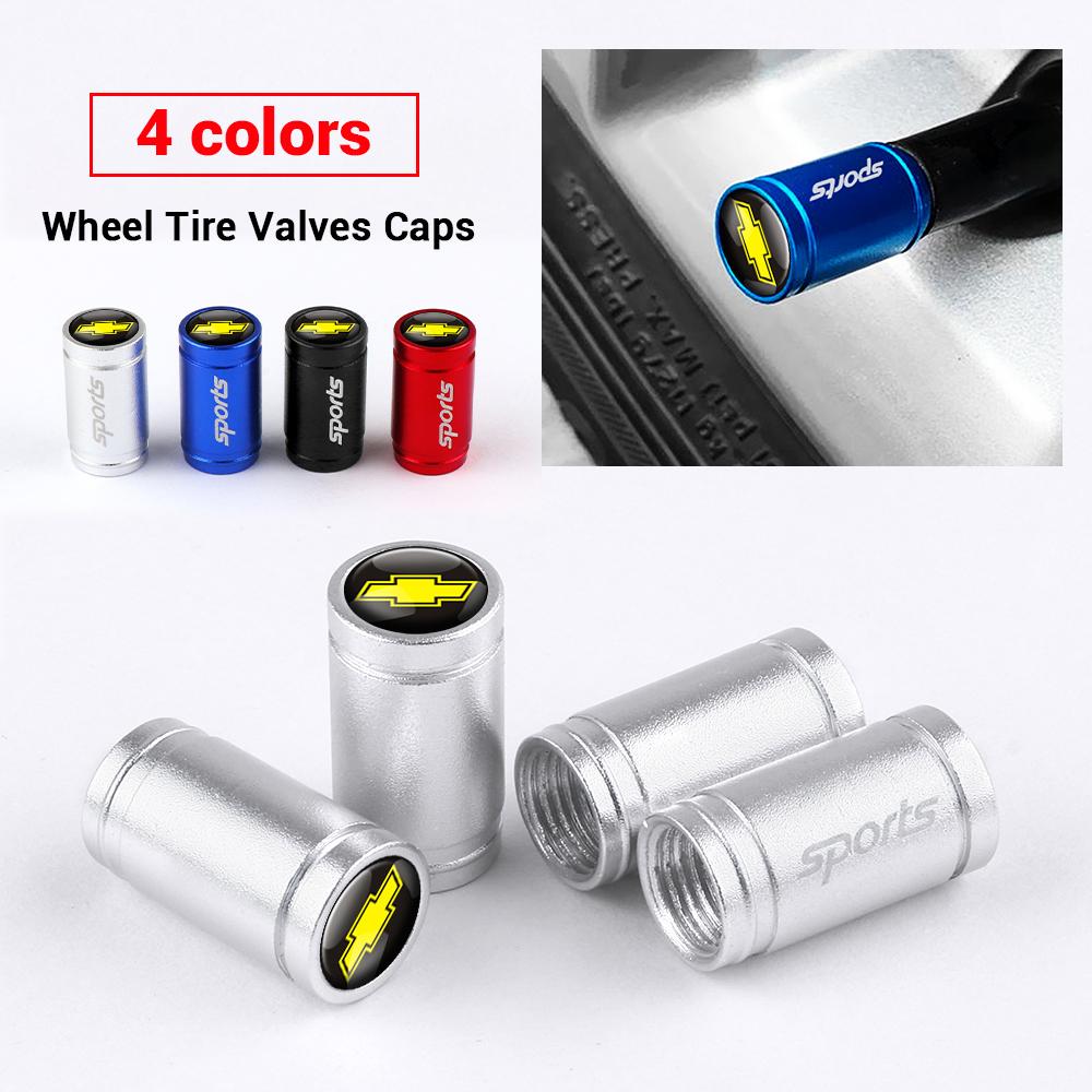 4Pcs 3D Metal Tire Valve Caps Car Tyre Air Stems Cover For Chevrolet Cruze Malibu Sail Spark Aveo SS Captiva Equinox Trax Impala BH9