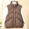 Модный теплый жилет женский без рукавов парка повседневный толстый зимний женский куртки