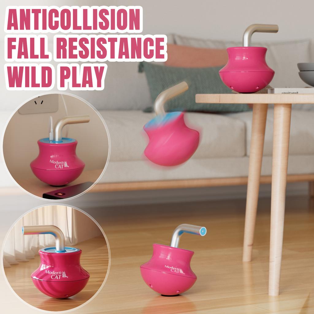 Автоматическая игрушка-неваляшка для кошек - Саморазвлекающая электрическая интерактивная игрушка для кошек, чтобы сжигать энергию и скуку