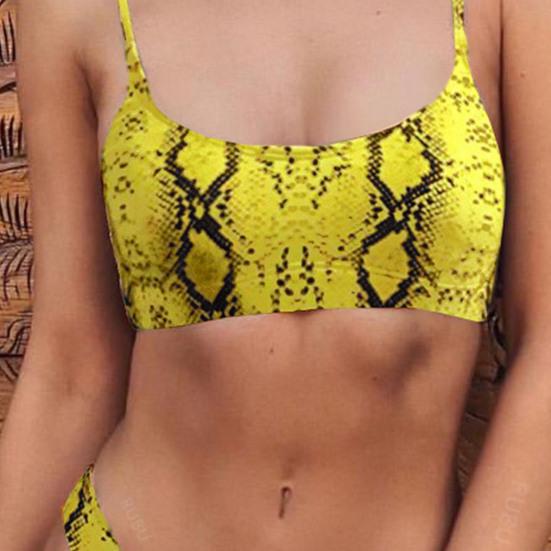 Сексуальное бикини без подушечек, мягкие купальники, леопардовый бюстгальтер из змеиной кожи, трусы, купальный костюм, купальник для спа