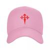 Модная женская бейсболка с крестом Сантьяго, унисекс, женская дышащая шляпа с крестом святого католика, папа, летние шляпы Snapback
