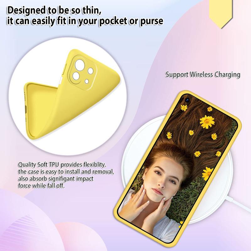 Ультратонкий противоударный силиконовый чехол для телефона Xiaomi Mi 11 lite Матовый чехол из ТПУ для Xiaomi Mi11 lite NE 5G Мягкий чехол