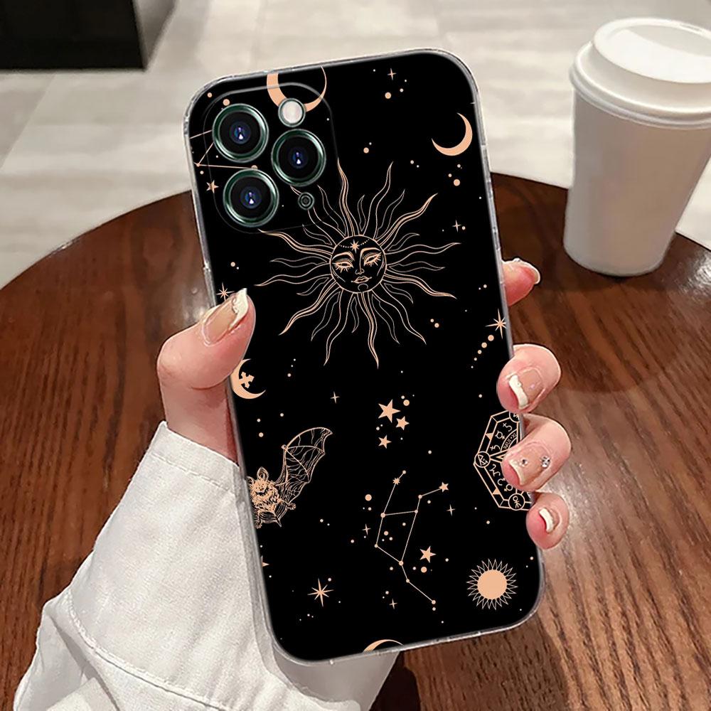 Чехол-футляр с картой Таро Солнце и Луна, Астрология, Магия для Apple iPhone 17 16 15 14 13 12 11 Pro Max 16 Plus 16E 17Air 17Pro Чехол для телефона Funda