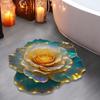 Yousheng 3D Цветочный Коврик для Пола Впитывающий Коврик для Ванной Комнаты Противоскользящий Ковер с Цветочным Узором для Гостиной Спальни Прихожей Кухонное Украшение