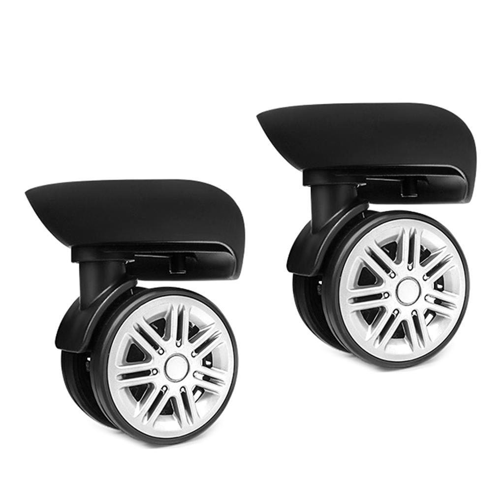 2 шт. сменные роликовые колеса для тележки, сверхпрочные роликовые колеса для багажной коробки, чемодана, поворотные на 360 градусов, бесшумные колеса