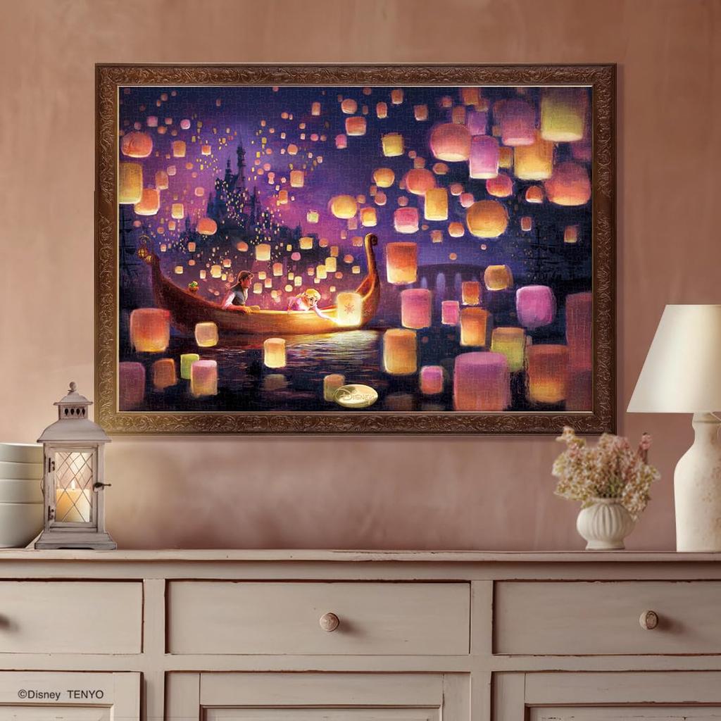 Tenyo в пазле из 1000 деталей Disney Rapunzel on the Tower Light with a Wish В комплект входят клей и шпатель. В комплект входит сервисная карта [Сделано в Японии]