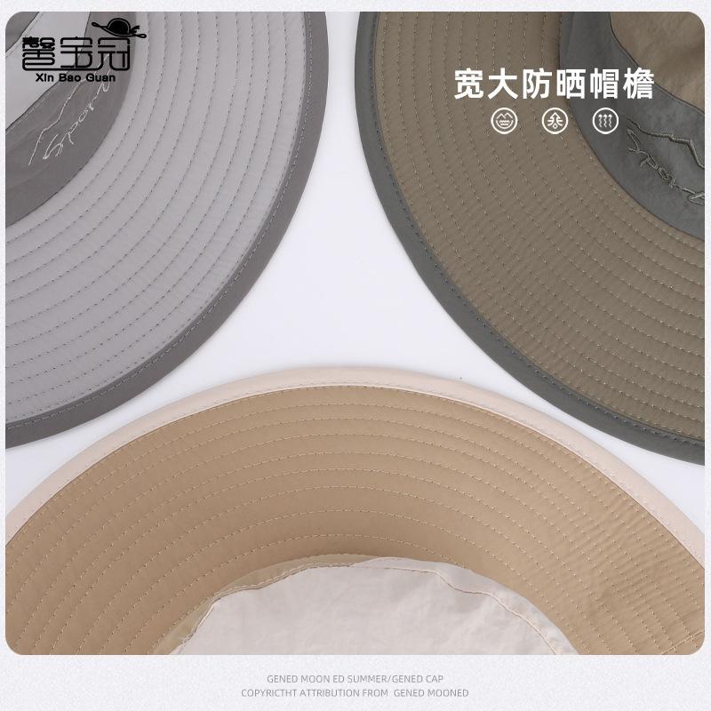 Весенне-летняя уличная солнцезащитная кепка-козырек, мужская альпинистская, для рыбалки, с большими полями, детская быстросохнущая водонепроницаемая дышащая панама