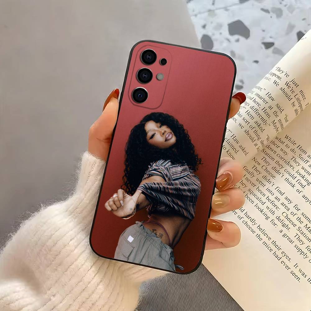 Cool Singer S-SZA-SZA-S Phone Case For Samsung S25,S24,S21,S22,S23,S30,Ultra,S20,Plus,Fe,Soft Silicone Black Cover