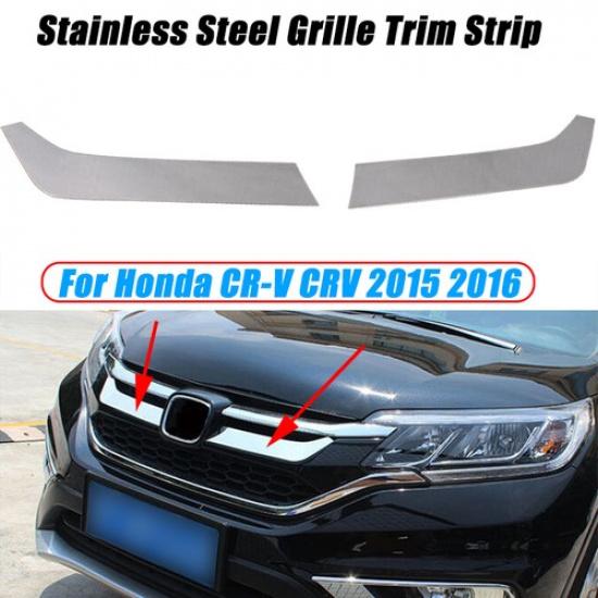 Для 2015 2016 Honda CR-V CRV Решетка радиатора Накладка на решетку Нержавеющая сталь Пара