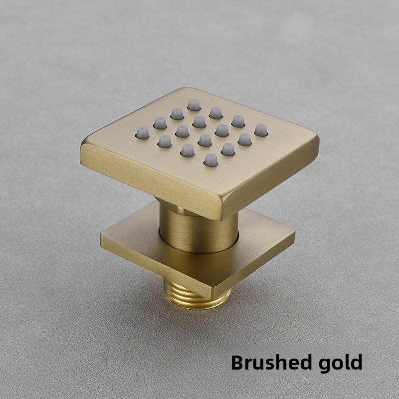 Хромированный Черный Латунный Корпус Боковые Души Квадратный Душ Спа Массажные Боковые Форсунки Золотая Скрытая Душевая Лейка Смеситель Аксессуар