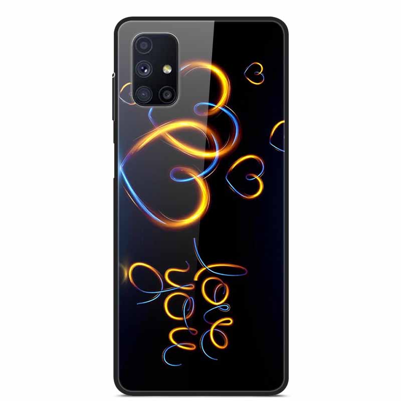 Стеклянная задняя крышка для Samsung Galaxy M51 M31 Чехол Жесткий чехол из закаленного стекла для Samsung A71 A51 Чехол A 51 71 M 51 31 Funda Coque