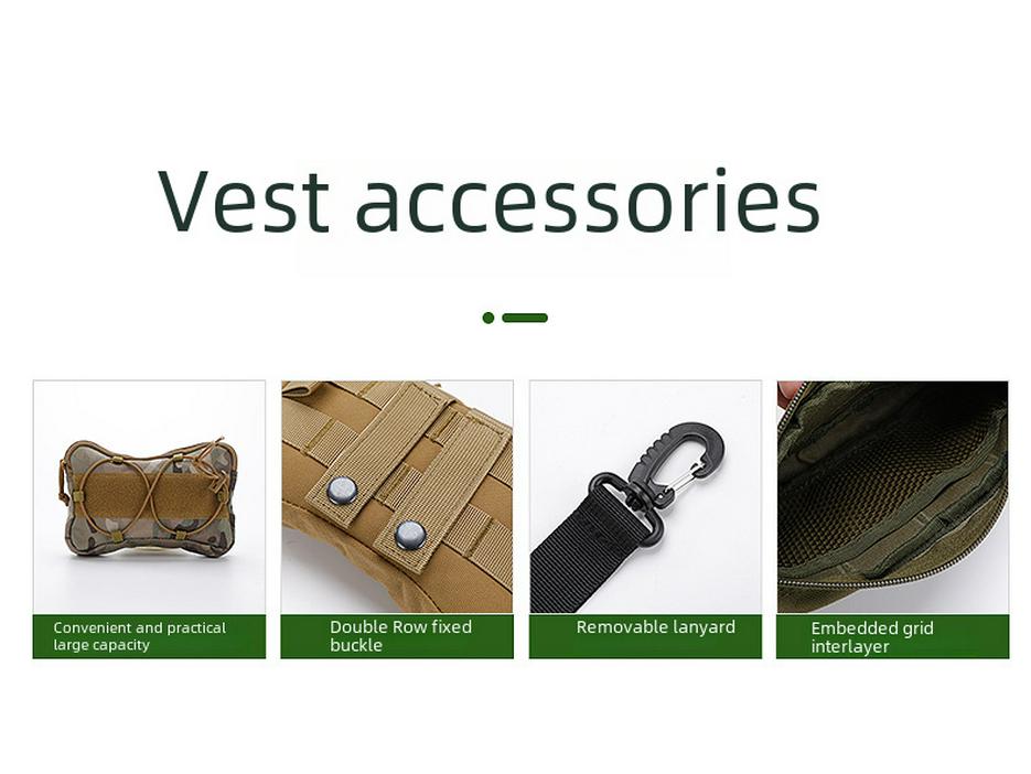 1000D Тактический жилет для собак MOLLE для прогулок и тренировок