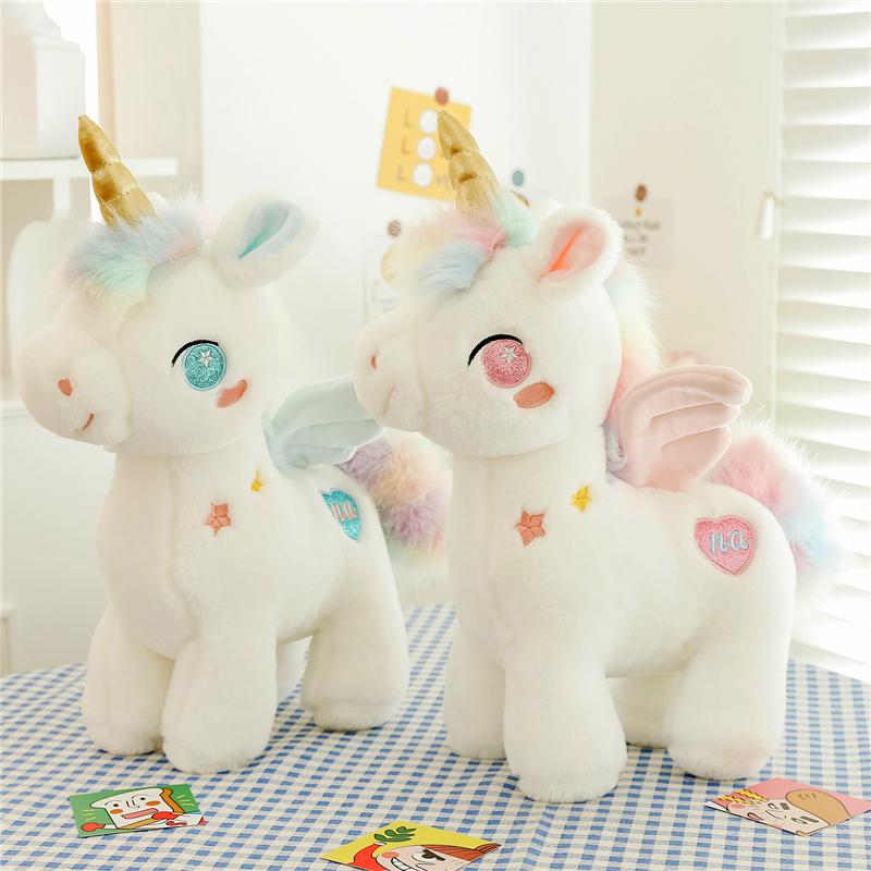 New Fantasy Starry Sky Unicorn Fur Toy Throw Pillow Doll Large Doll Sofa Decoration Male and Female Dolls Holiday Birthday Gift