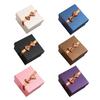 Ribbon Bow Gift Box with Cushion Valentine's Day Bridesmaid Wedding Birthday Present Wrapping Box with Lid Portable Jewelry Packaging