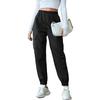 Womens Joggers Ankle Cuff Cargo Pocket Elastic Pure Color High Waist Women Sweatpants for Party