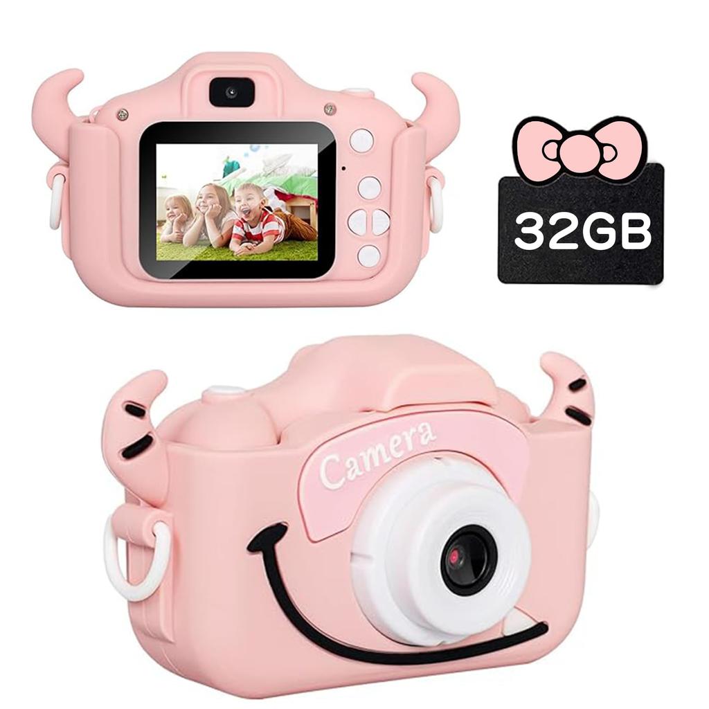 7 Life Kids Toy 1080p Video Recording Inch Selfie Camera with 2GB Memory Christmas Birthday Cover Included Children's Camera, Camera, Camera,