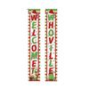 2D Flat Christmas Flag Banners Snowman Christmas Hanging Flag Door Couplets Banner  Indoor Outdoor