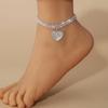 Sparkling Women's Golden Anklets, Silvery Anklets, Suitable for Traveling, Parties and Summer Beaches