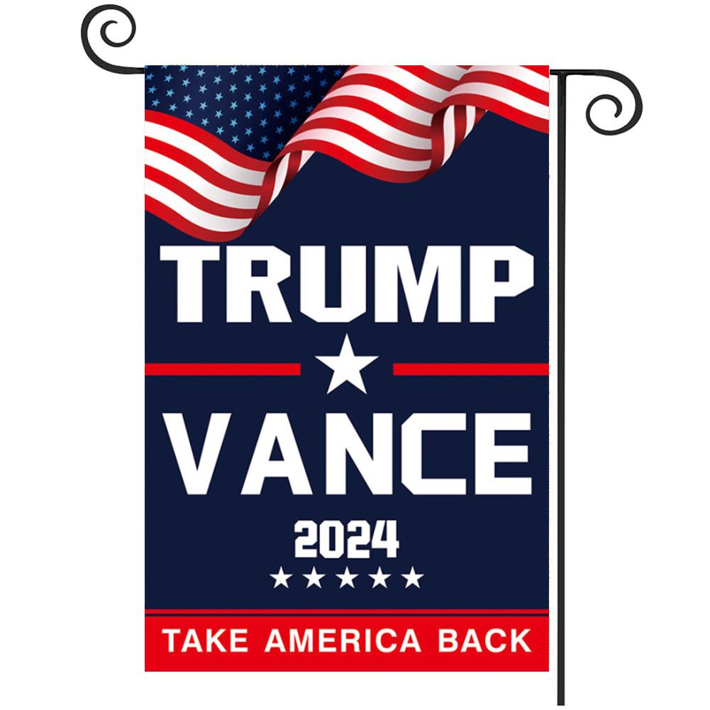 Флаги Трампа Вэнса 2025 года Флаг Трампа Вэнса для сада Забавный флаг для сада Двусторонние флаги Трампа Вэнса с ярким цветным декором для сада