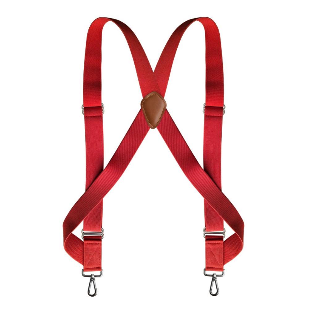 Retro Leather Suspenders Metal Clip Suspender Clip Simple Suspenders for Men Gift