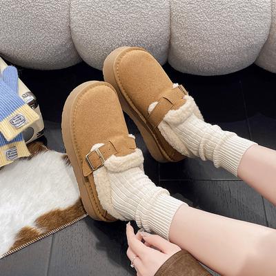 Женские зимние легкие теплые зимние ботинки на толстой подошве, нескользящие износостойкие повседневные кроссовки, хлопковые ботинки, обувь с мехом