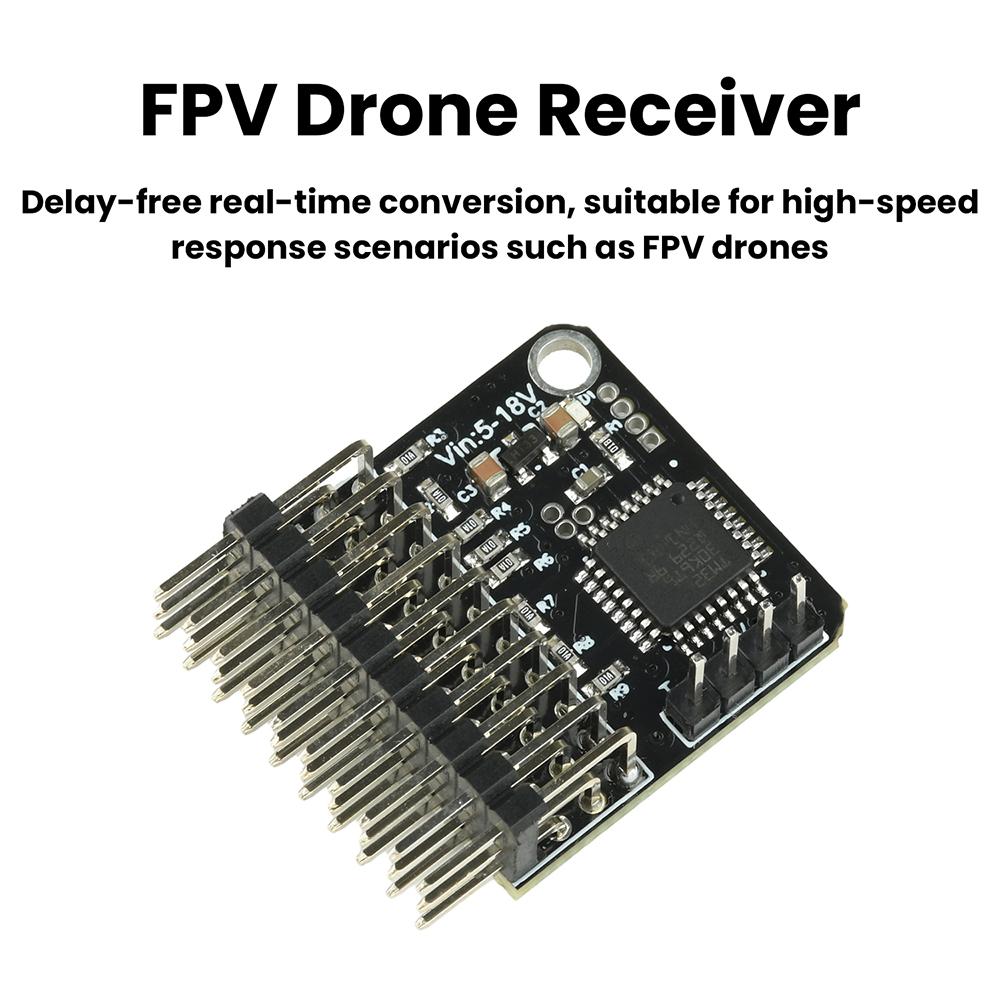 PPM-SBUS 8CH PWM Signal Converter transmitter for CRSF PPM PWM SBUS Signal Conversion RC drone Fpv uav Receivers DC 5-18V 50Hz