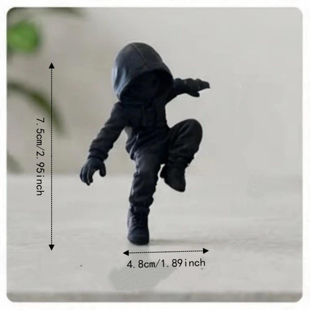 Скульптура ниндзя 3D-печать Статуя ниндзя, карабкающегося на стену Креативные забавные украшения в виде ниндзя Подвесное украшение Украшение на верхнюю часть монитора Игровая комната