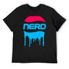 Футболка с принтом 'Nerd Blood Fade' летние топы для мальчиков с животным принтом мешковатые рубашки мужские футболки с графикой для высоких и крупных