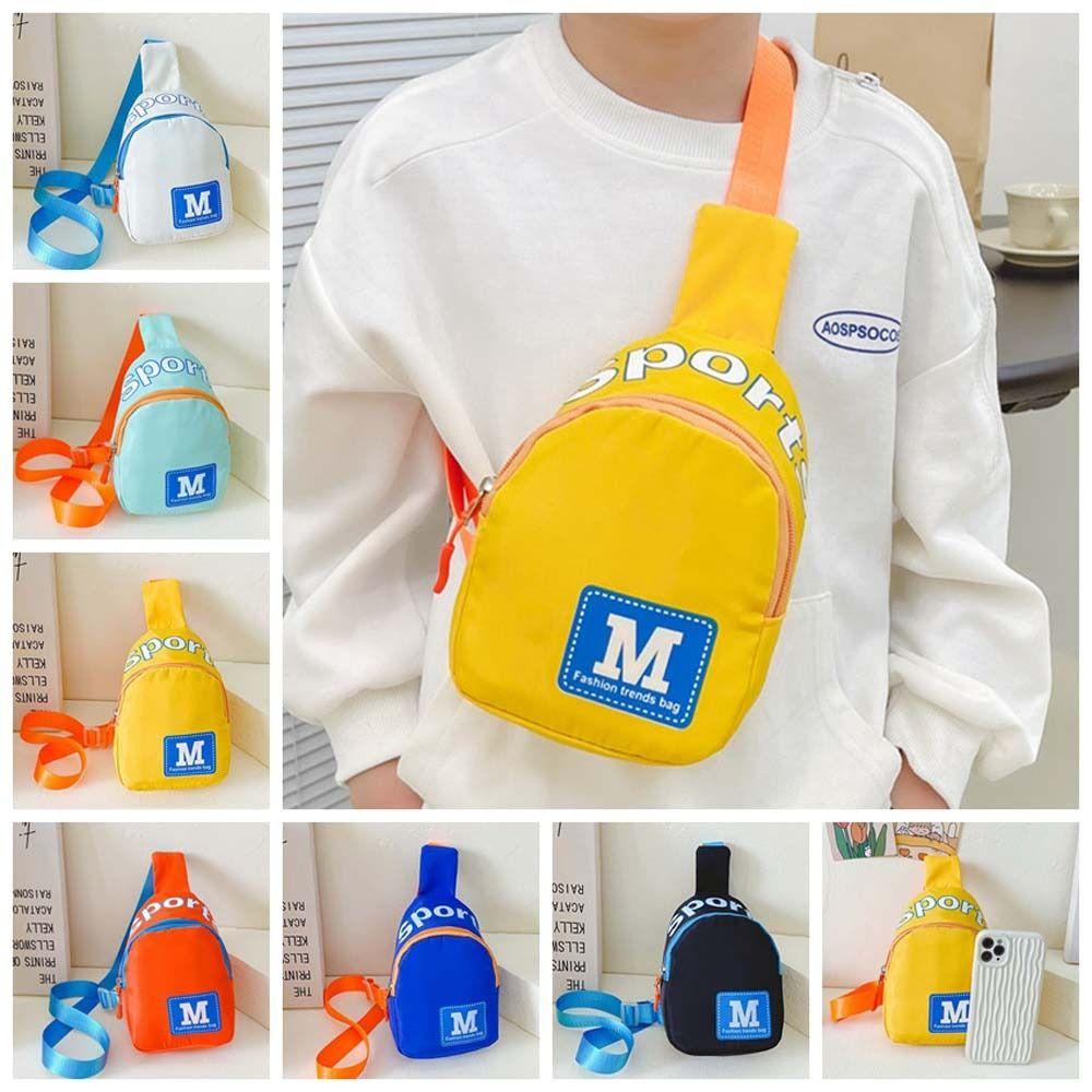Нейлоновая детская нагрудная сумка в корейском стиле, уличная дорожная наплечная сумка, детская сумка через плечо, уличная