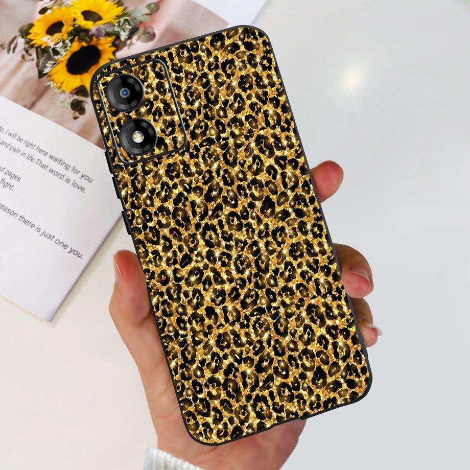 For Motorola Moto E13 Moto G13 Case Matte Black Liquid Silicone Soft Cover Lovely Cat Cartoon Jelly Capas For MotoE13 E 13 G 13