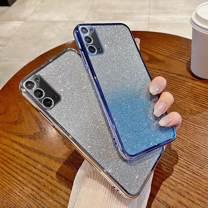 New Fashion Bling Sequins Case For Samsung Galaxy Note 20 Ultra Note 9 8 Glitter TPU Soft Shockproof Bumper Cover Note 10 Plus