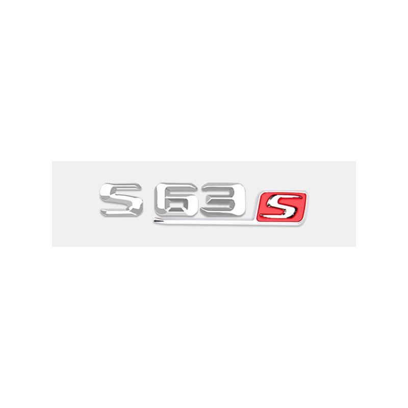 S63S logo badge car stickers for Mercedes Benz S63 refitted Sclass 6.3AMG fender side labelflag new old rear trunk displacement JO7