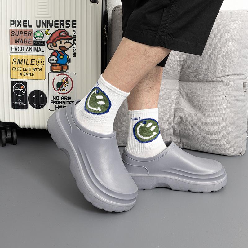 Сандалии для мужчин на открытом воздухе, водонепроницаемые, маслостойкие, для медсестры, повара, легкие сандалии для сада из ЭВА, повседневные тапочки, пляжная обувь Aqua Shoes