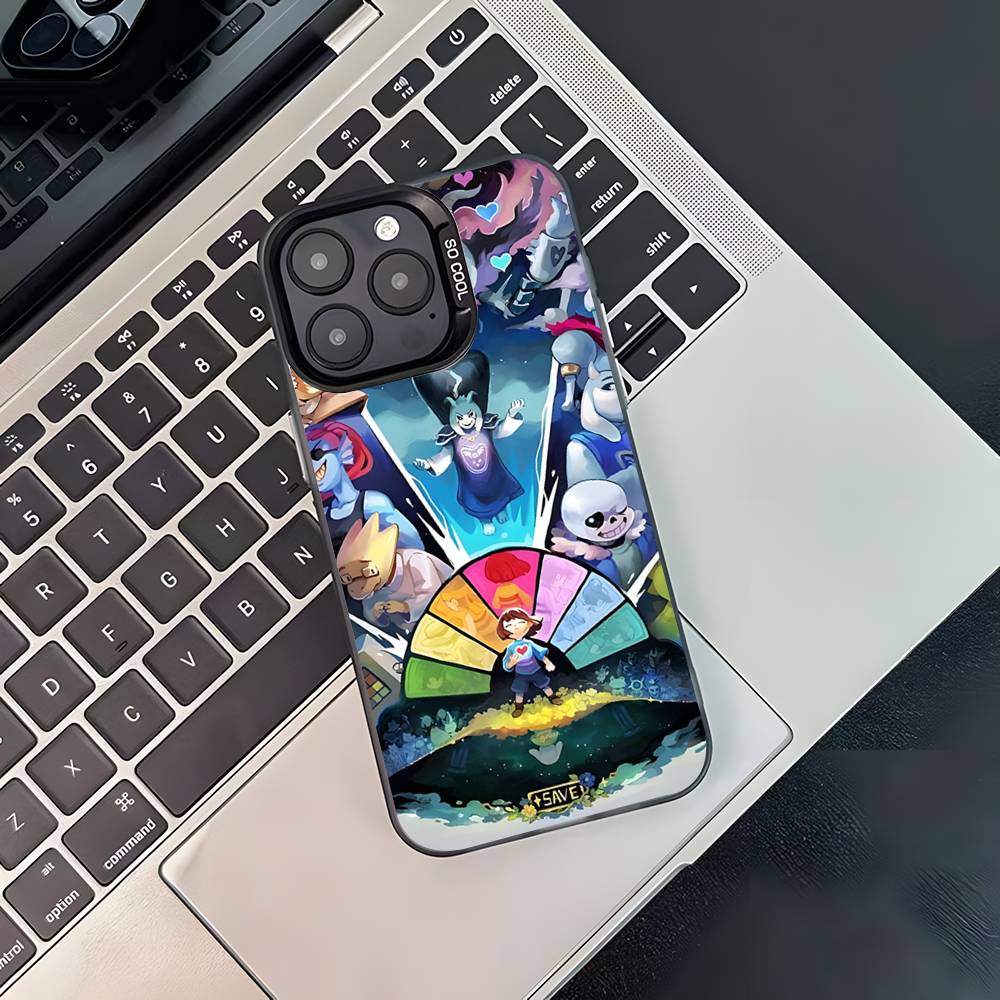 Чехол для телефона Game U-Undertale-es для iPhone 17,16,15,14,13,12,11,Pro,Max,Plus, Черный Матовый Ударопрочный Чехол