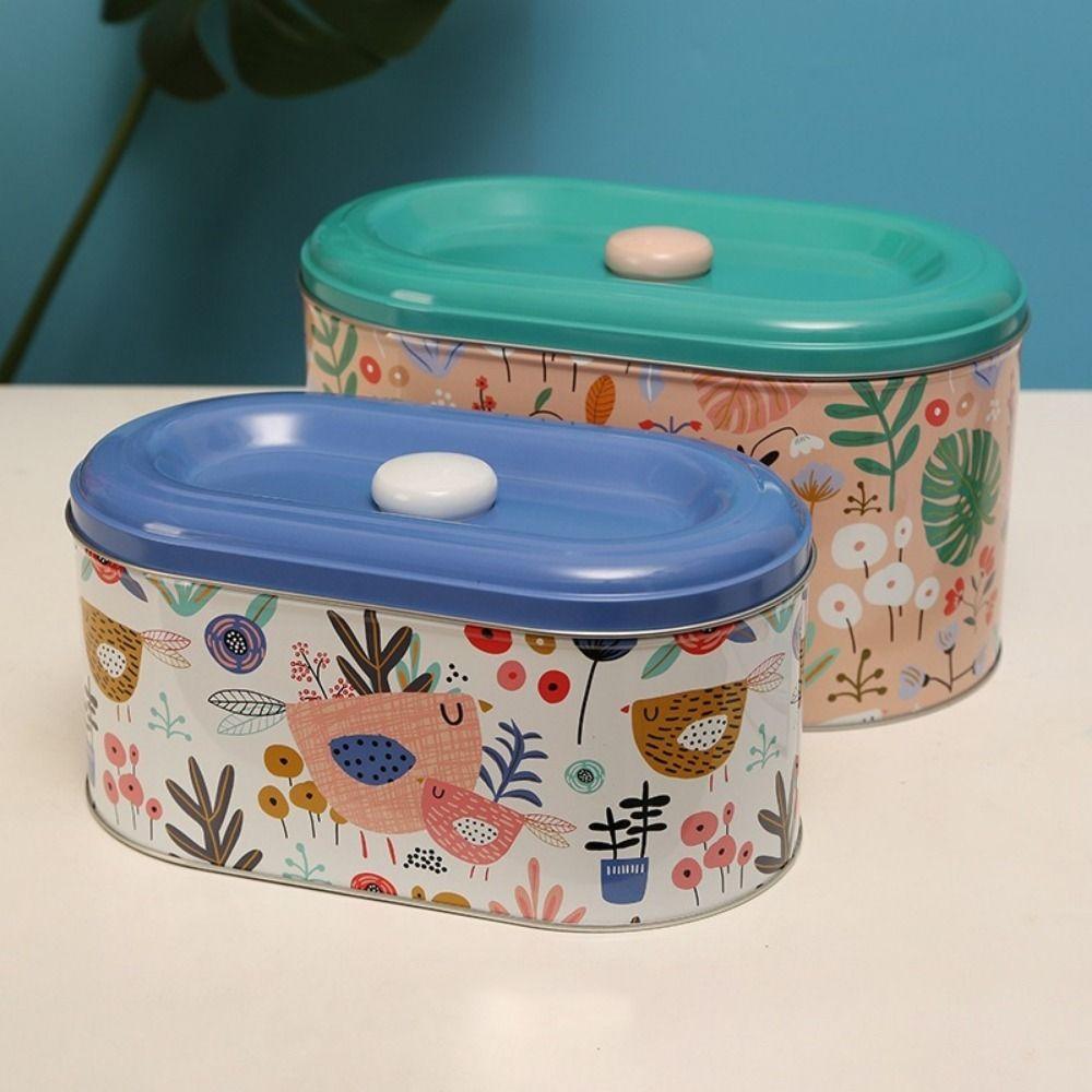2PCS/SET European Style Tinplate Storage Box Large Capacity Candy Cookie Box Gift Boxes Living Room