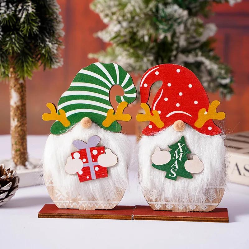 Christmas 2025 New Decoration Wooden Tabletop Standing Ornaments Welcome Xmas Noel Wood Sign Merry Christmas Decor For Home