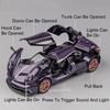 ABAF1 1/32 Pagani Zonda R Diecast Models Huayra Dinastia Alloy Toys Miniature Car Sound Light Pull Back Doors Openned Cars Child Gifts