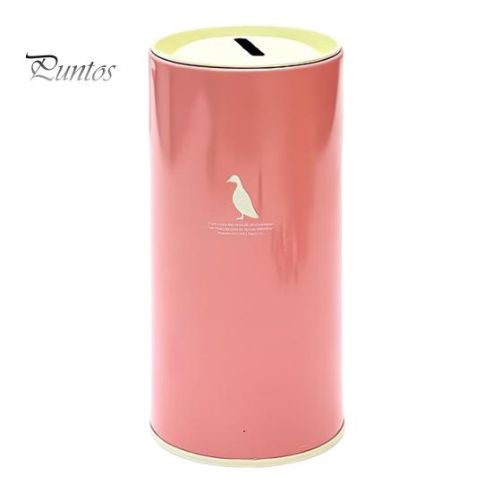 Металлическая копилка большой емкости с рисунком животных, детский цилиндрический сберегательный банк, инструмент для финансового управления