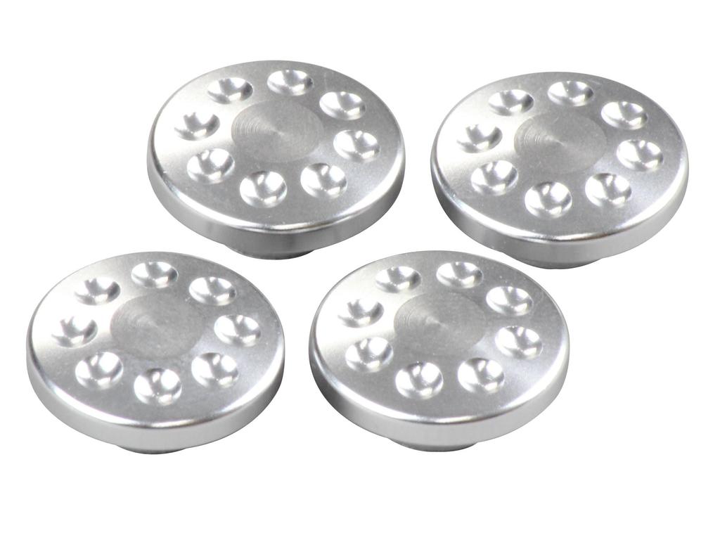 POSH FAITH 000821-03 Motorcycle Equipment Cap Bolt Cover for M10 Silver