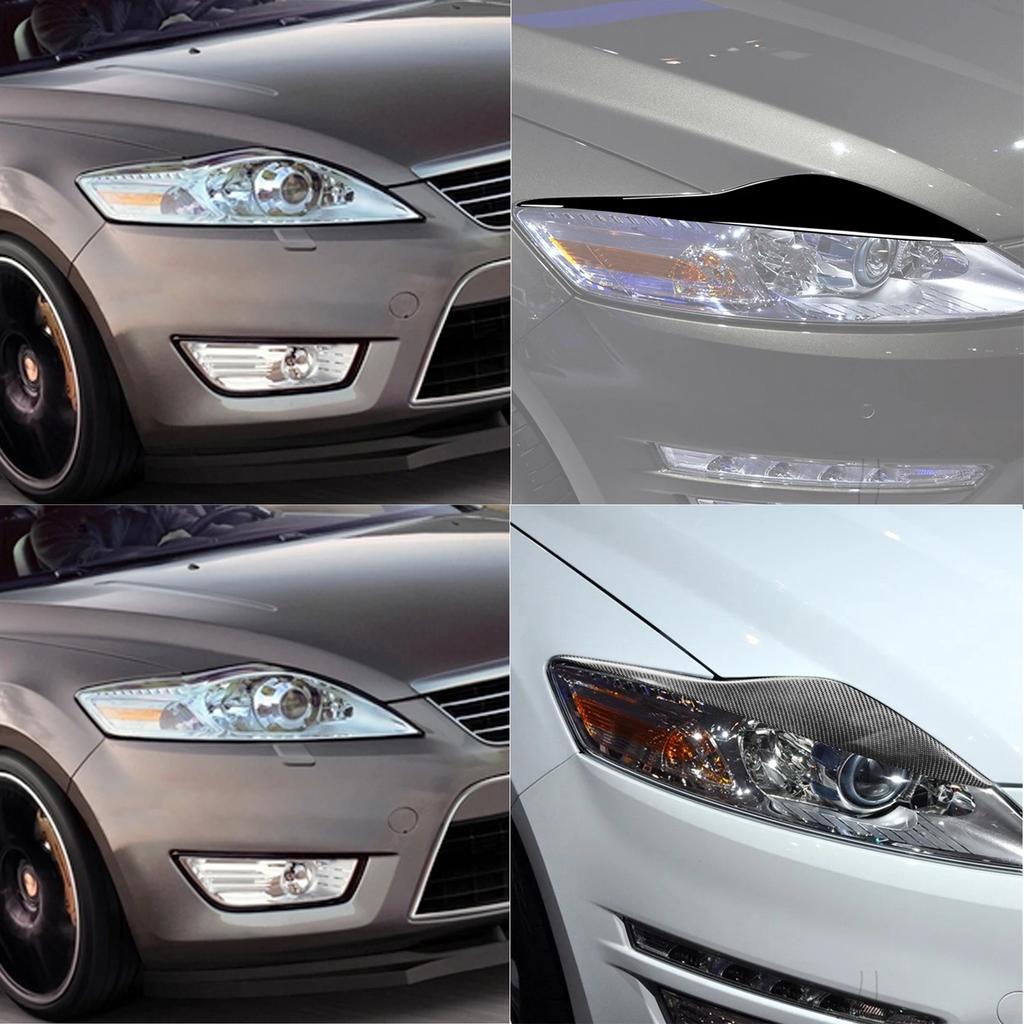 Накладки на фары 'Брови' для Ford Mondeo MK4 2007-2013, Накладка на веко фары, Стикер Piano Black, Аксессуары для тюнинга экстерьера автомобиля