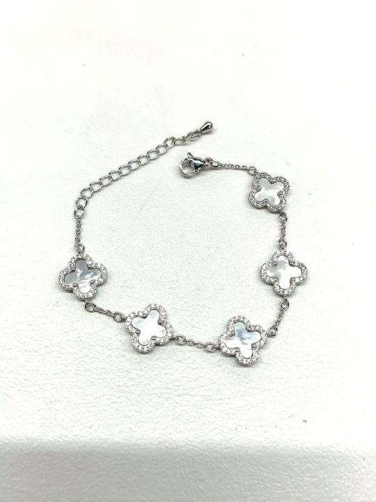 Zircon Flower Shell Pendant Bracelet Light Luxury Simple Temperament Jewelry Niche High Sense Versatile Jewelry Women