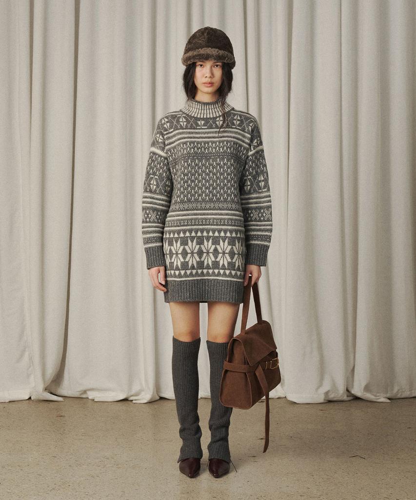 Beleuso Winter Jacquard Knit Dress