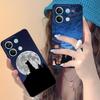 Чехол для телефона Luna Moon Cat для Xiaomi Redmi 15 14 13 12 A5 3 2 1 C Plus 4G 5G Цветной Печатный Чехол для Мобильных Телефонов Красивый