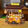 New Diy Hut Handmade Wooden Food Game Scene Dollhouse Doll House Accessories Popular Teppanyaki