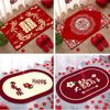 Welcome Door Mat - Happy Words Carpet for Home and Wedding Décor