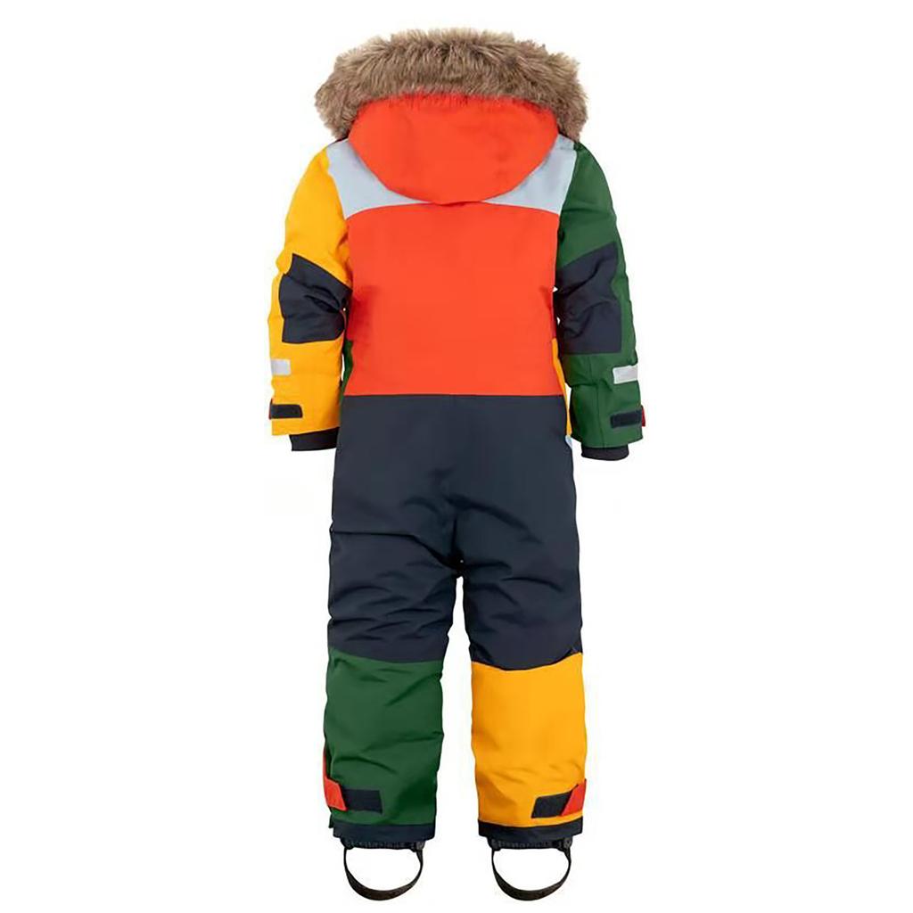 Детский зимний красочный лыжный костюм, зимние комбинезоны для мальчиков и девочек, водонепроницаемые лыжные комбинезоны, сноубордическая куртка, пальто
