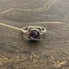 Amethyst Gemstone Ring, Round Stone Ring, Handmade Designer Ring, Bohemian Ring, Statement Jewelry, Gift For Her, 925 Silver Ring