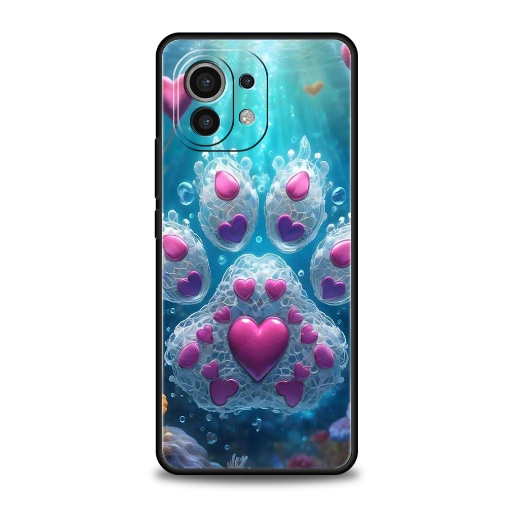 Чехол для телефона Og Paw Print Aesthetics для Xiaomi Mi 17 15 14 13 12 11 Ultra 15T 14T 13T 12T 11T Pro Lite 5G Мягкий корпус из ТПУ