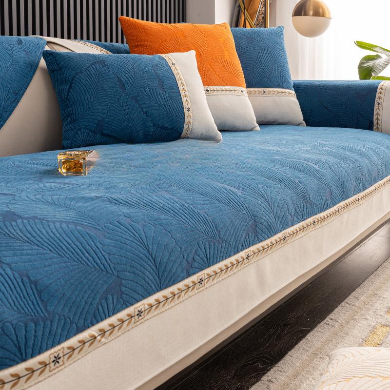 Легкая роскошная диванная подушка из синели, универсальный простой нескользящий чехол для дивана, чехол для полотенец, четыре сезона, подушка
